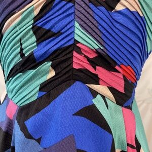 Anthropologie SHOSHANNA Full tulle Flare 50s style Dress Multicolor strap sz M